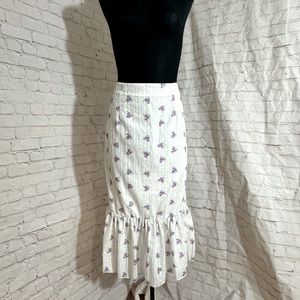 Shein Lilac Eyelet Mermaid Skirt Sz L